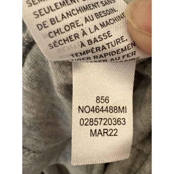 Nordstrom Lingerie Mid Length Small Grey White Trim Robe Missing Tie Belt - Picture 7 of 7